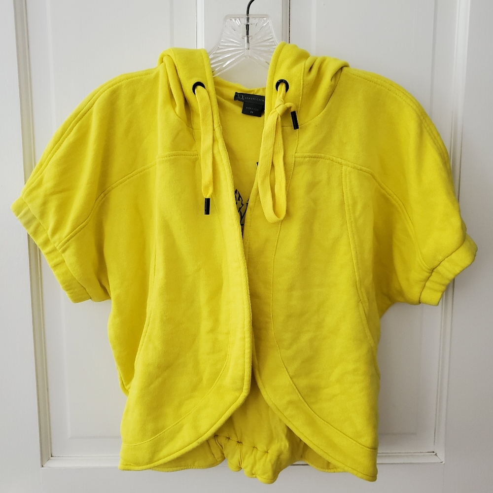 Armani Exchange Yellow Hoodie Sx XS NWT
